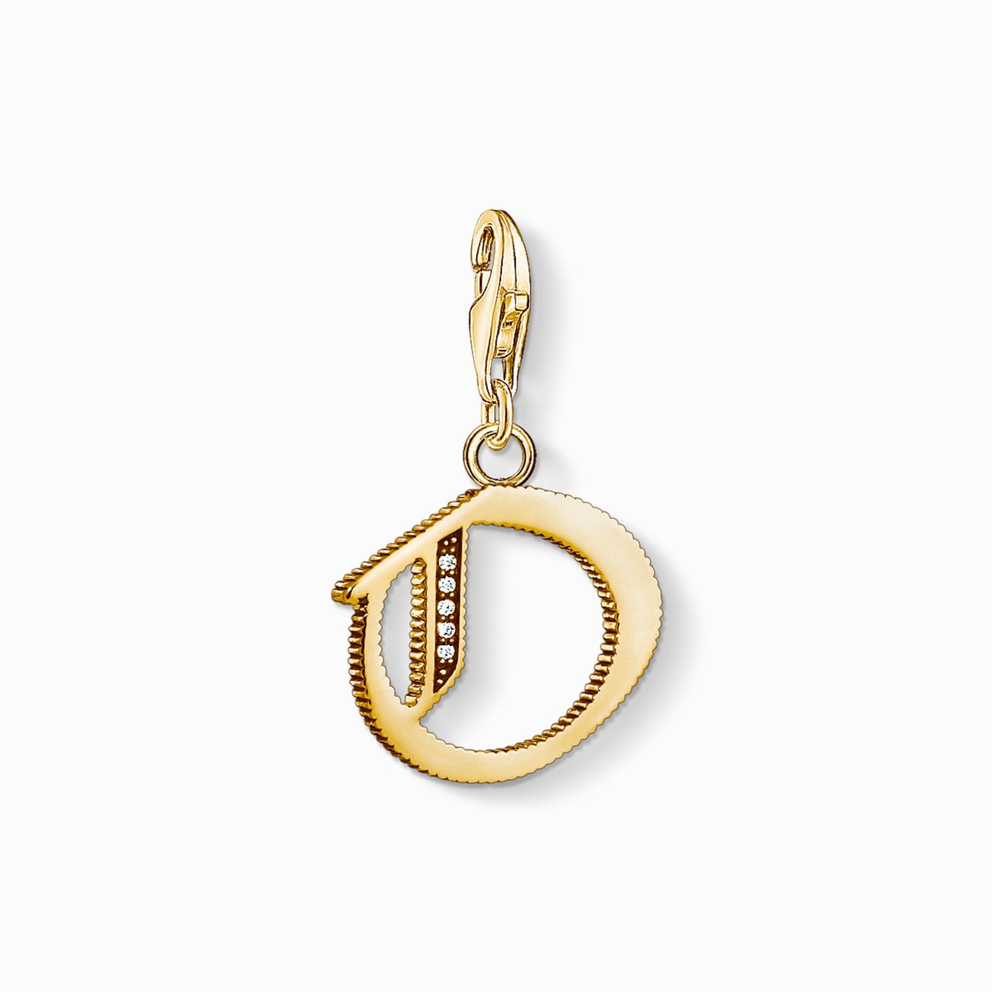 Thomas Sabo Gold Letter o Pendant Charm
