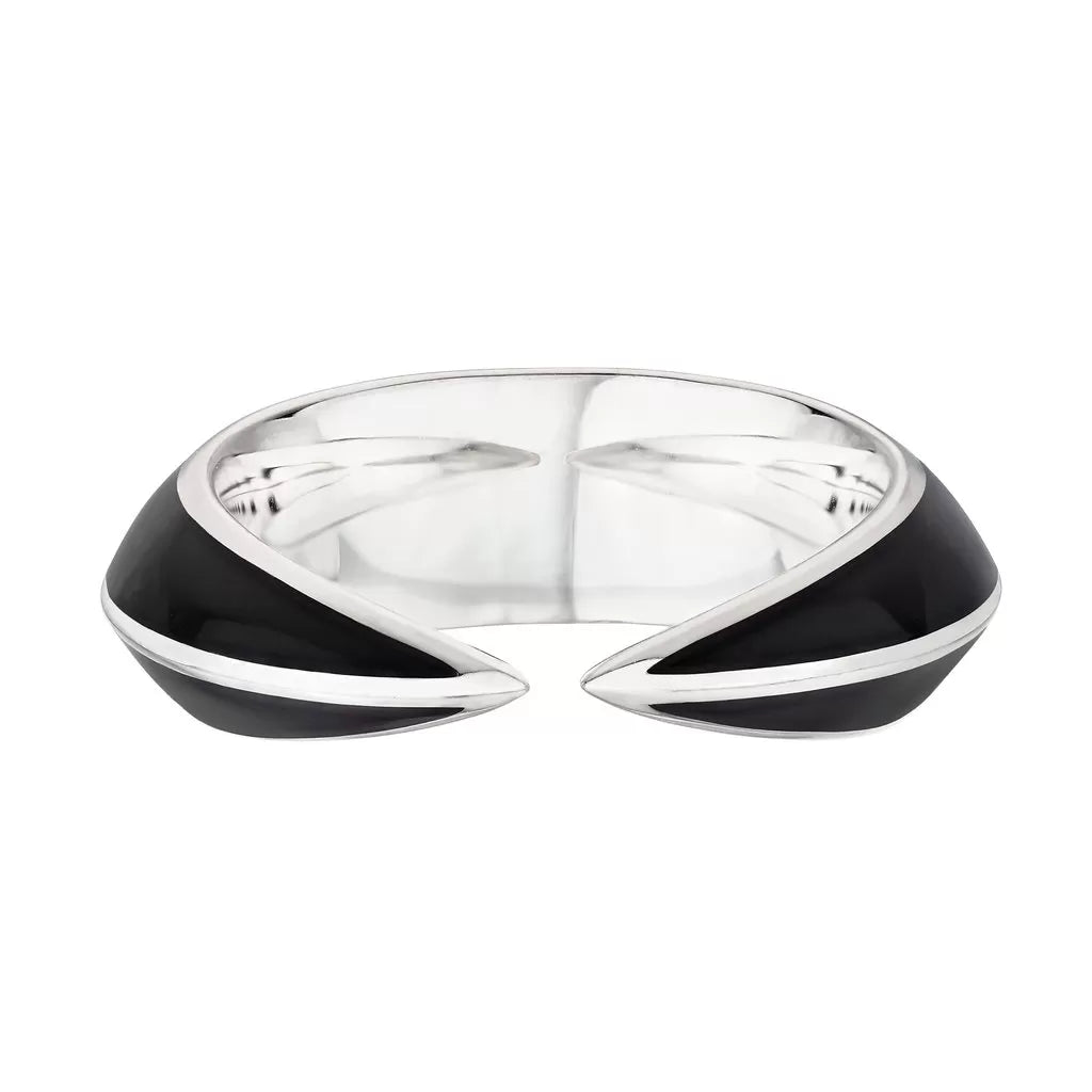 Shaun Leane Sabre Deco Ring - Silver & Black Ceramic