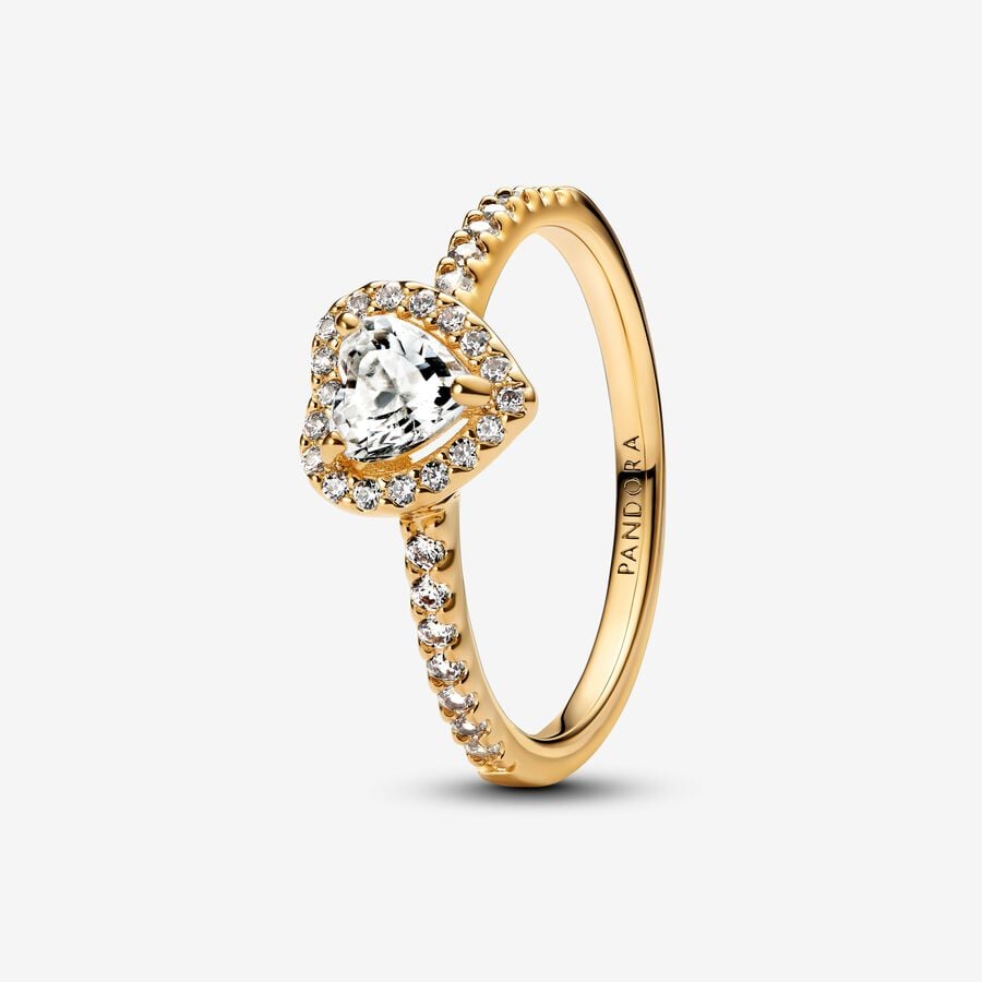 Ring Anillos Pandora Oro Pandora Elevated Heart Ring – Coe Stores