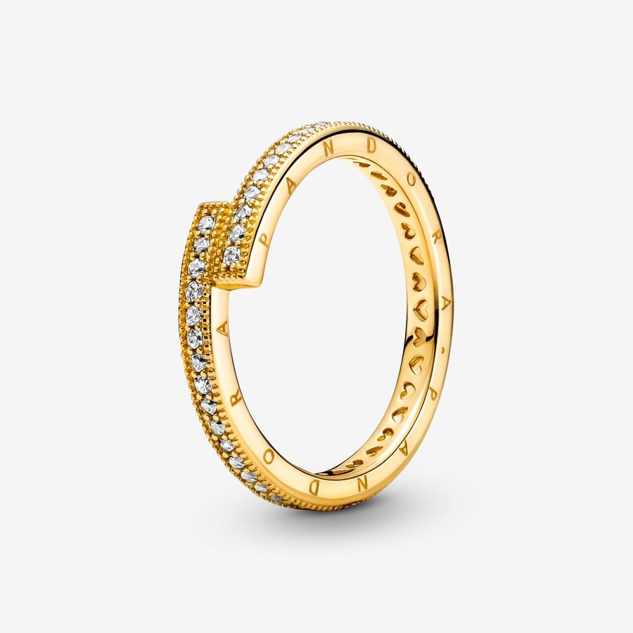 【値下げ】PANDORA SHINE Ring　ゴールドプレーティング PANDORA Wishbone PANDORA Shine ring - Walmart.com