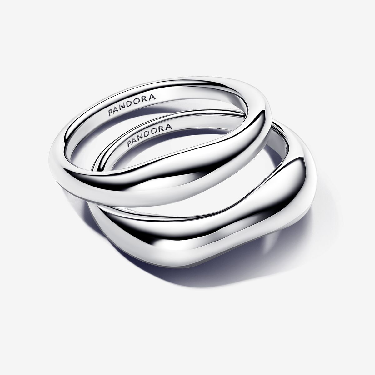 Pandora Essence Organically Shaped Stacking Rings