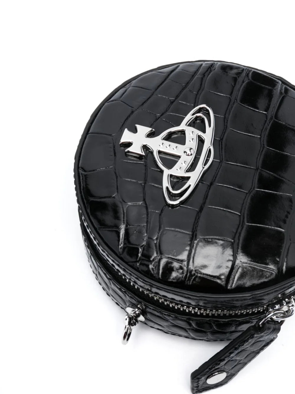 Vivienne Westwood Crocodile Mini Round Crossbody Black Bag – Coe