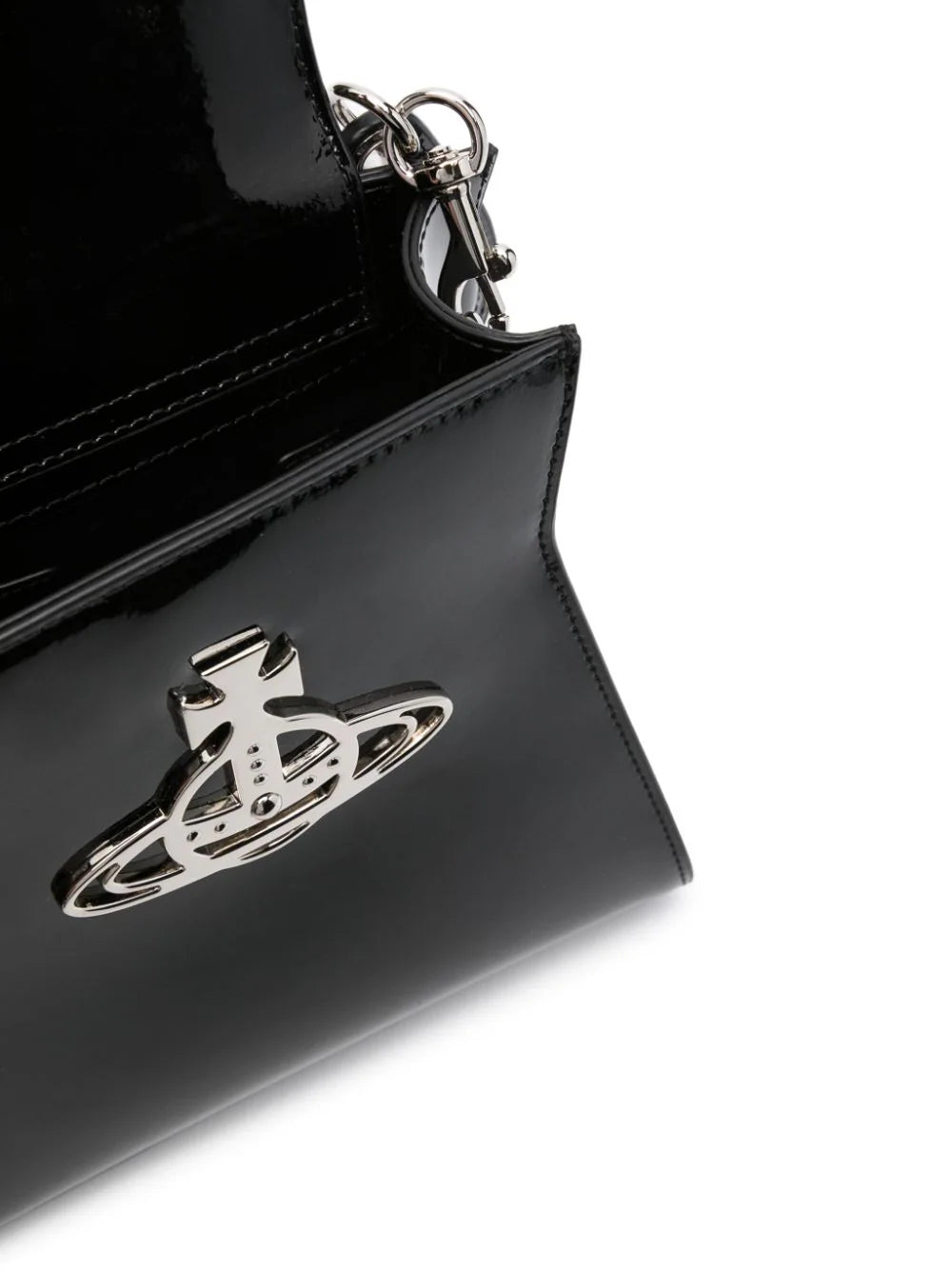 ☆Vivienne Westwood Black Shiny Patent Kelly Large Handbag☆ Vivienne Westwood Large Black Patent Kelly Handbag – Coe