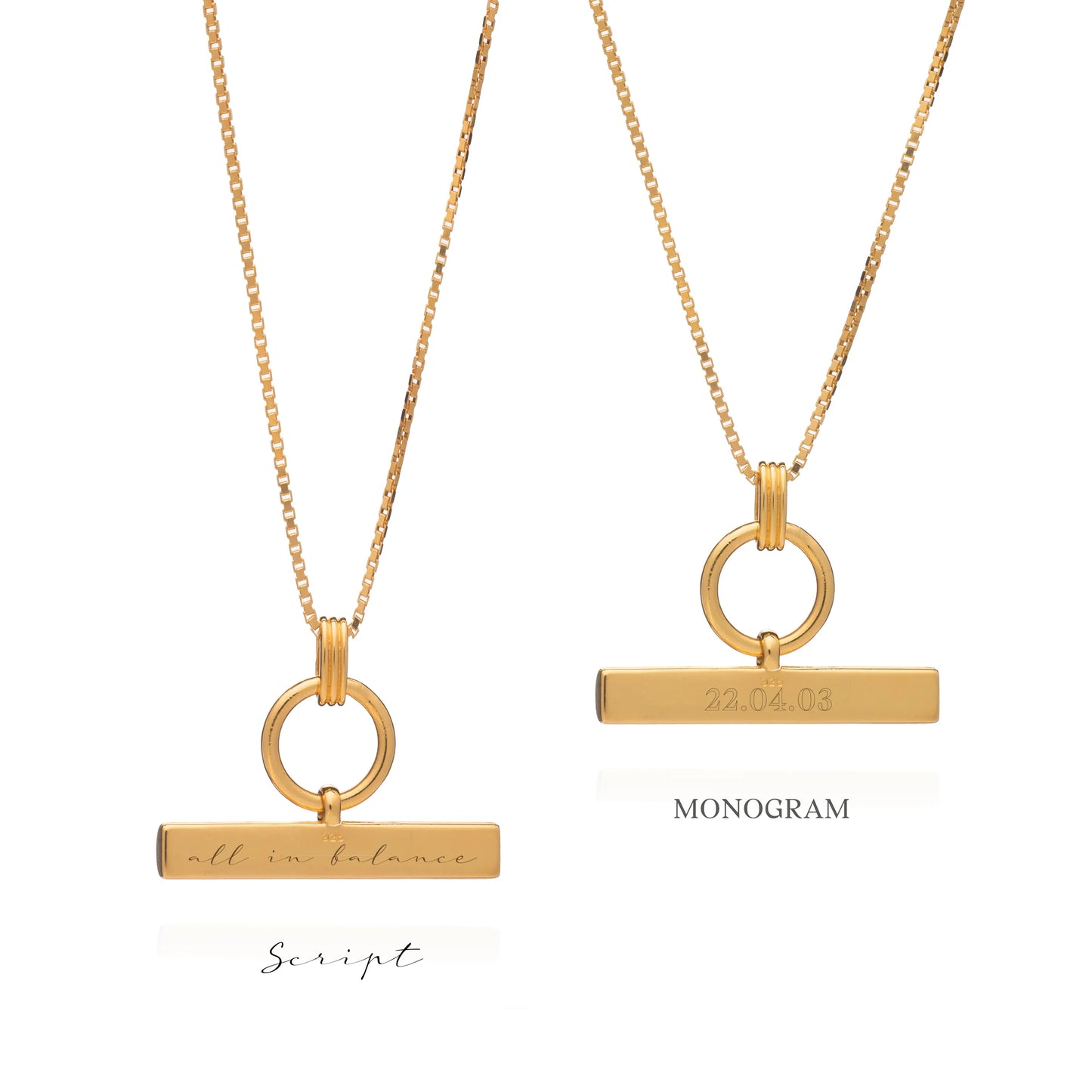 Rachel Jackson Gold Tone T-Bar Necklace