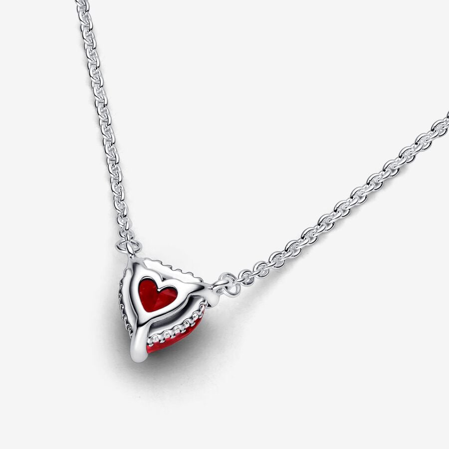 Pandora Sparkling Heart Halo Pendant Collier Necklace