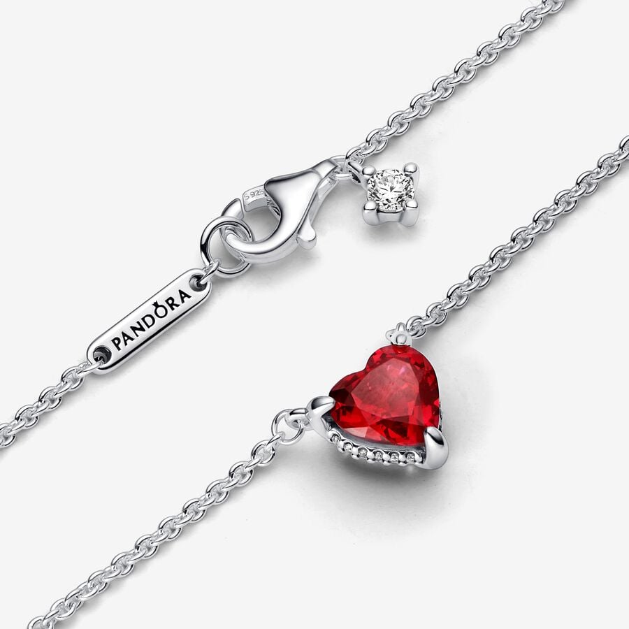 Pandora Sparkling Heart Halo Pendant Collier Necklace