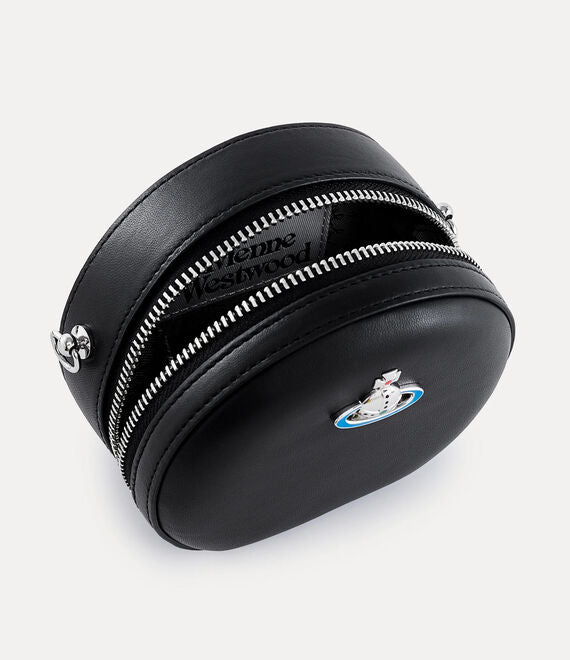 Vivienne Westwood Nappa Mini Round Crossbody Black