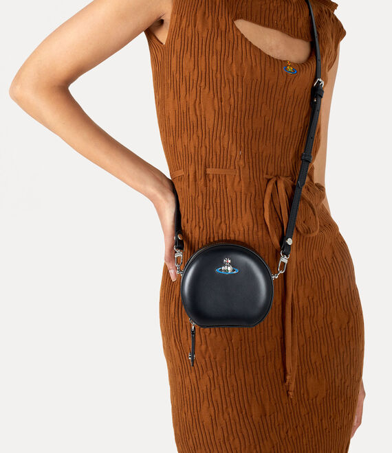 Vivienne Westwood Nappa Mini Round Crossbody Black