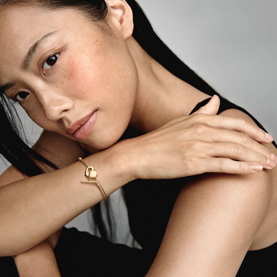 Pandora Moments Heart T-Bar Snake Chain Bracelet – Coe & Co. Stores