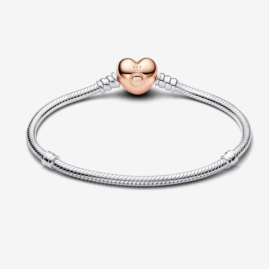 Pandora Moments Heart Clasp Snake Chain Bracelet – Coe & Co. Stores