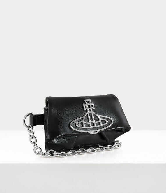 Vivienne Westwood Mini Courtney Chain Belt Shiny Leather