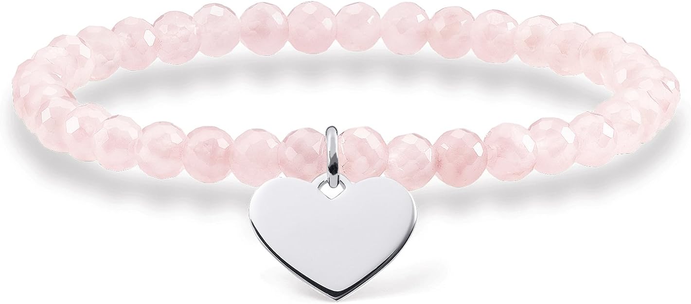 Thomas Sabo Love Bridge Pink Beaded Heart Bracelet