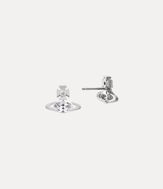 Vivienne Westwood Silver Tone Allie Stud Earrings