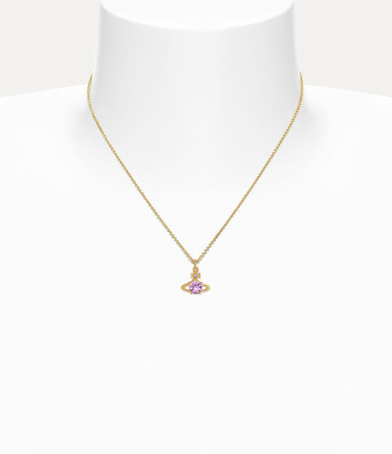 Vivienne Westwood Yellow Gold Tone and Purple Reina Necklace