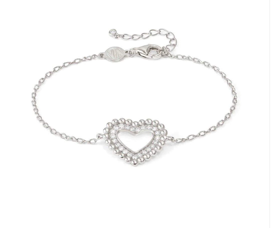 Nomination Lovecloud Sterling Silver and CZ Heart Bracelet