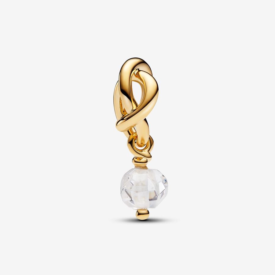 Pandora April Birthstone Eternity Circle Dangle Charm