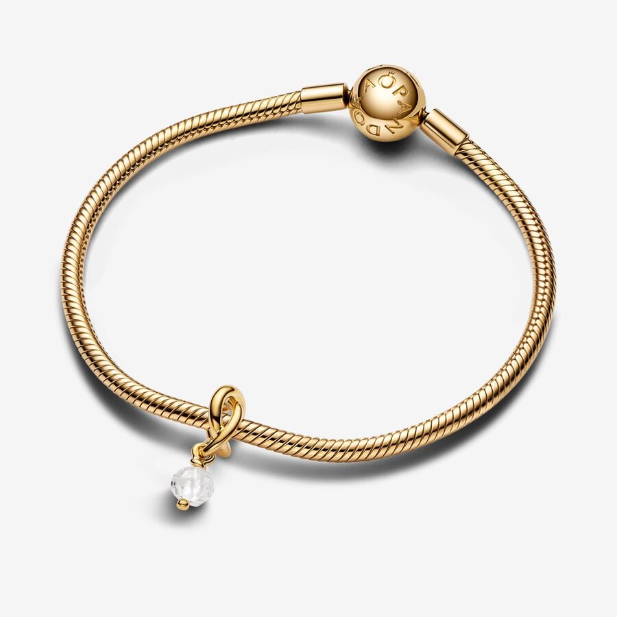 Pandora April Birthstone Eternity Circle Dangle Charm