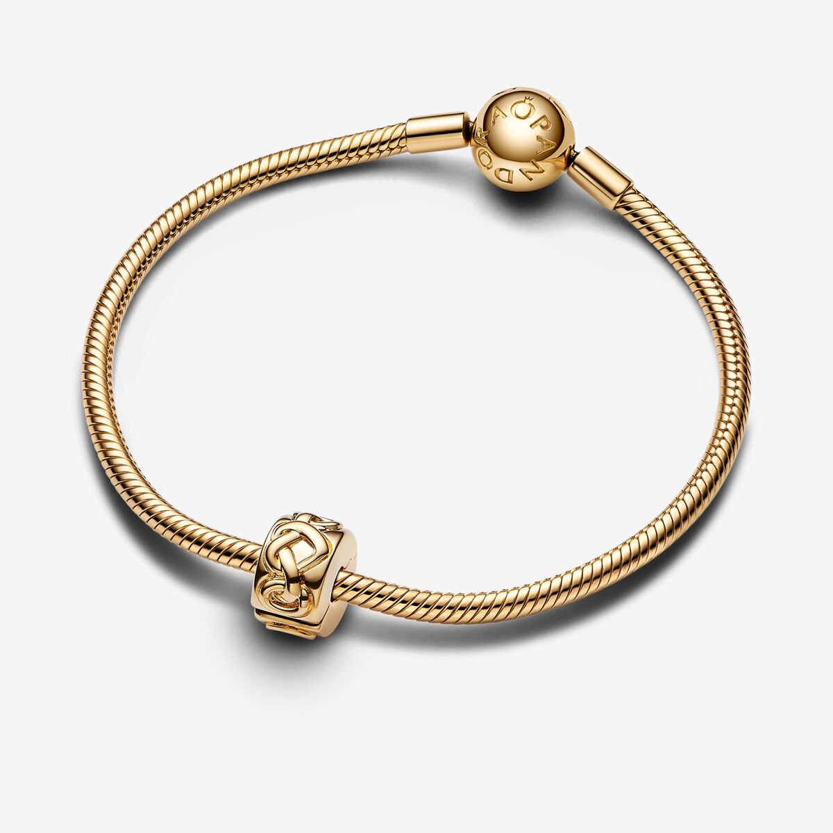 Pandora Knotted Hearts Gold Clip Charm