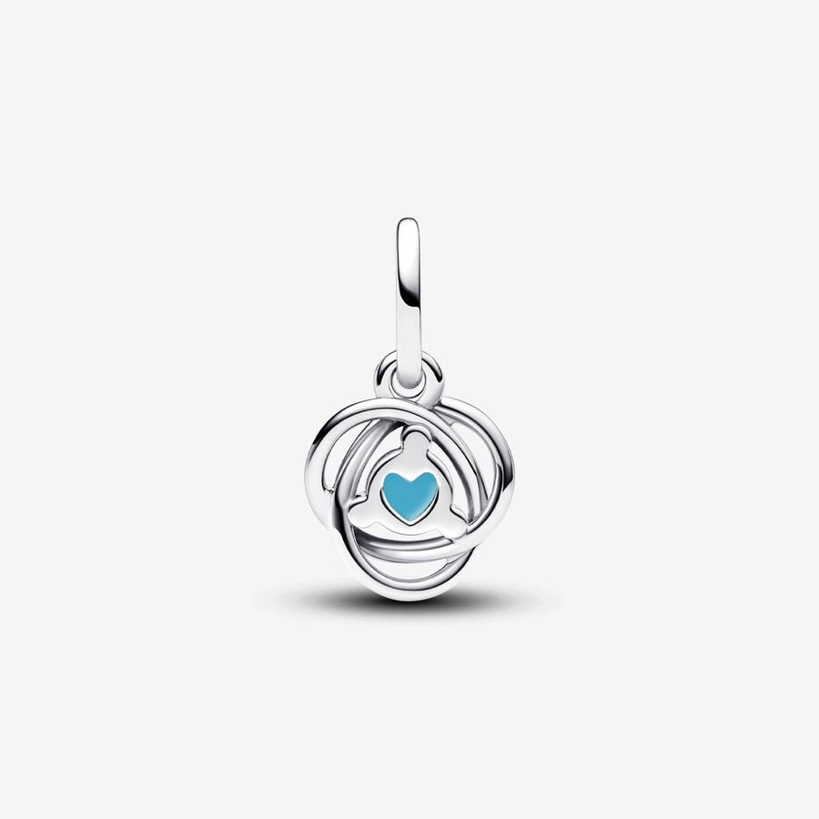 Pandora Decemeber Turquoise Blue Eternity Circle Dangle Charm