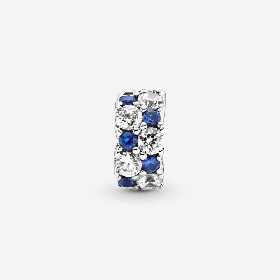 Pandora Clear & Blue Sparkling Clip Charm