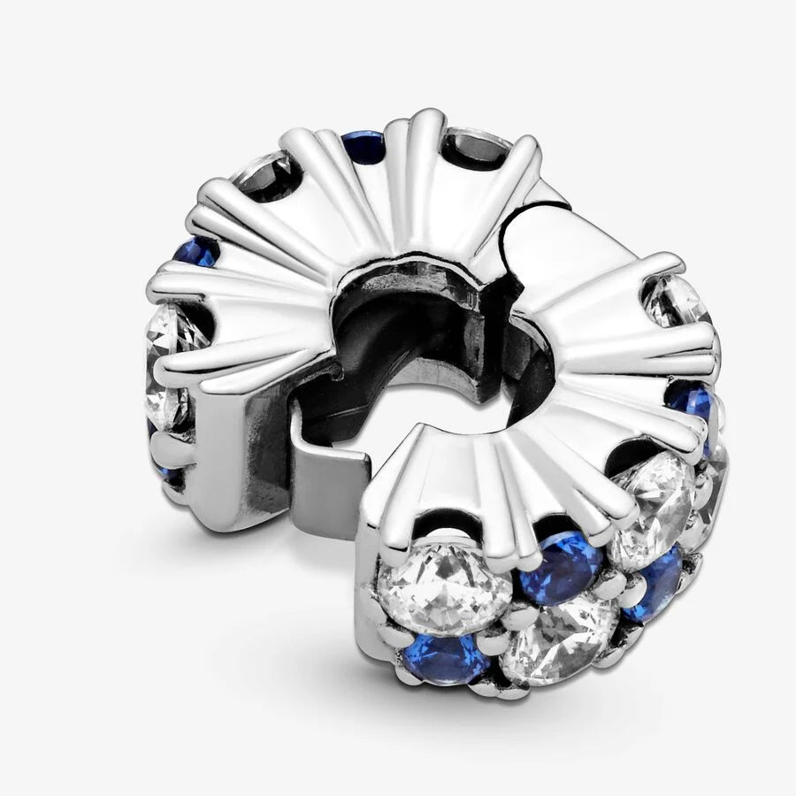 Pandora Clear & Blue Sparkling Clip Charm