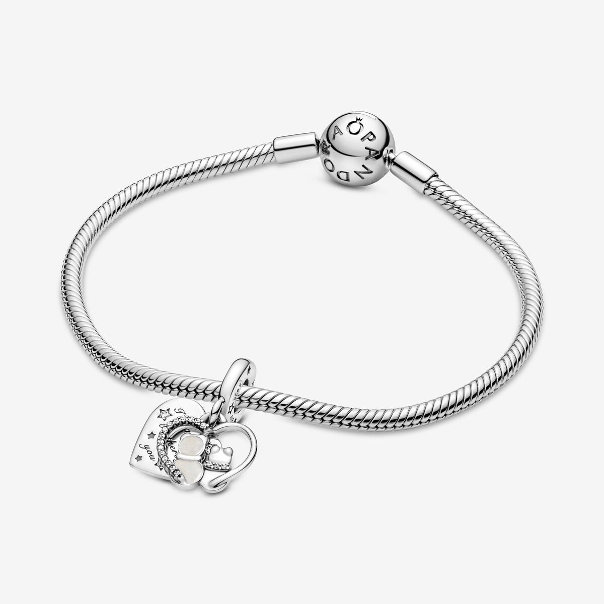 Pandora Cats & Hearts Dangle Charm