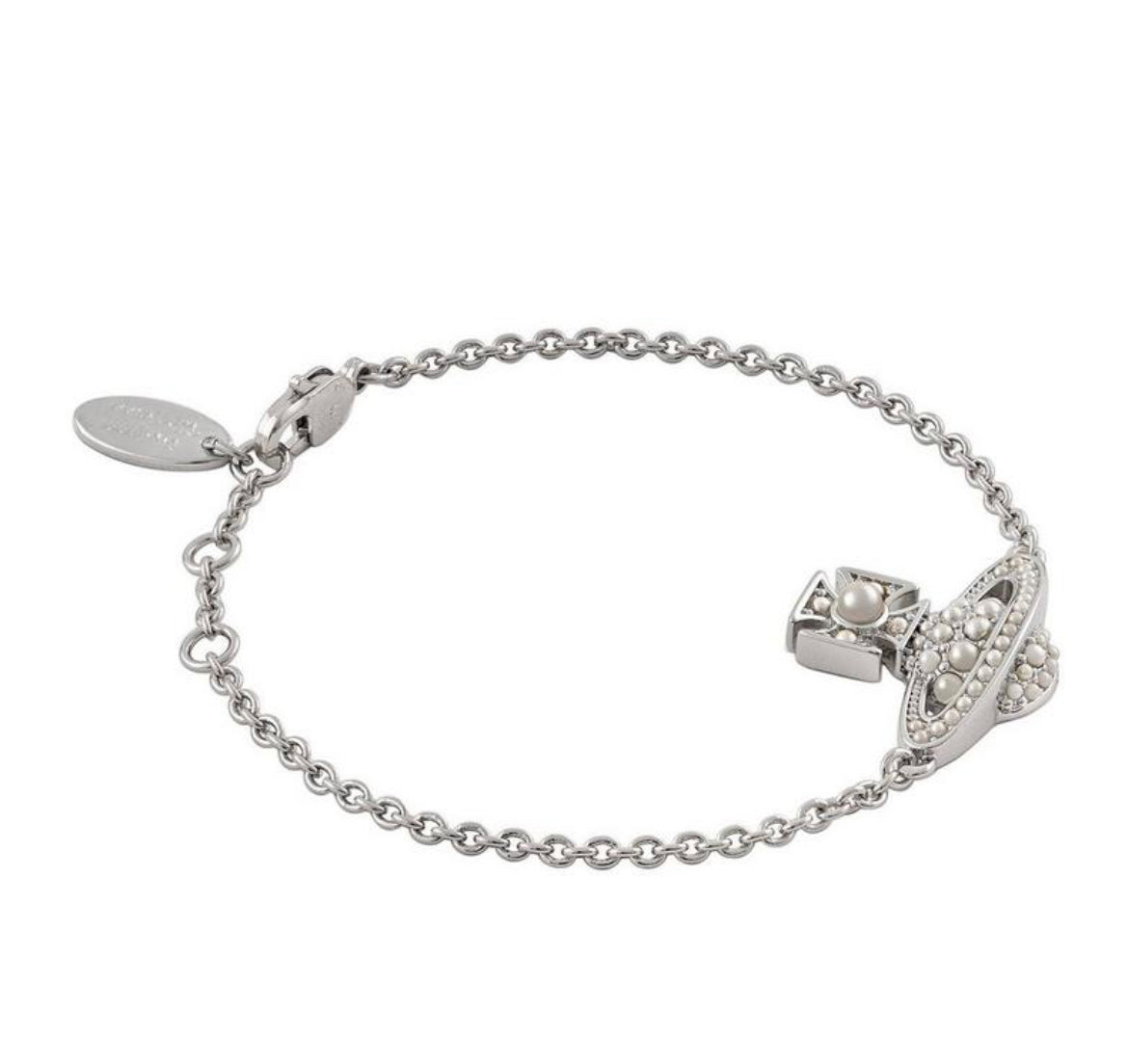 Vivienne Westwood Luzia Bas Relief Silver Tone Bracelet