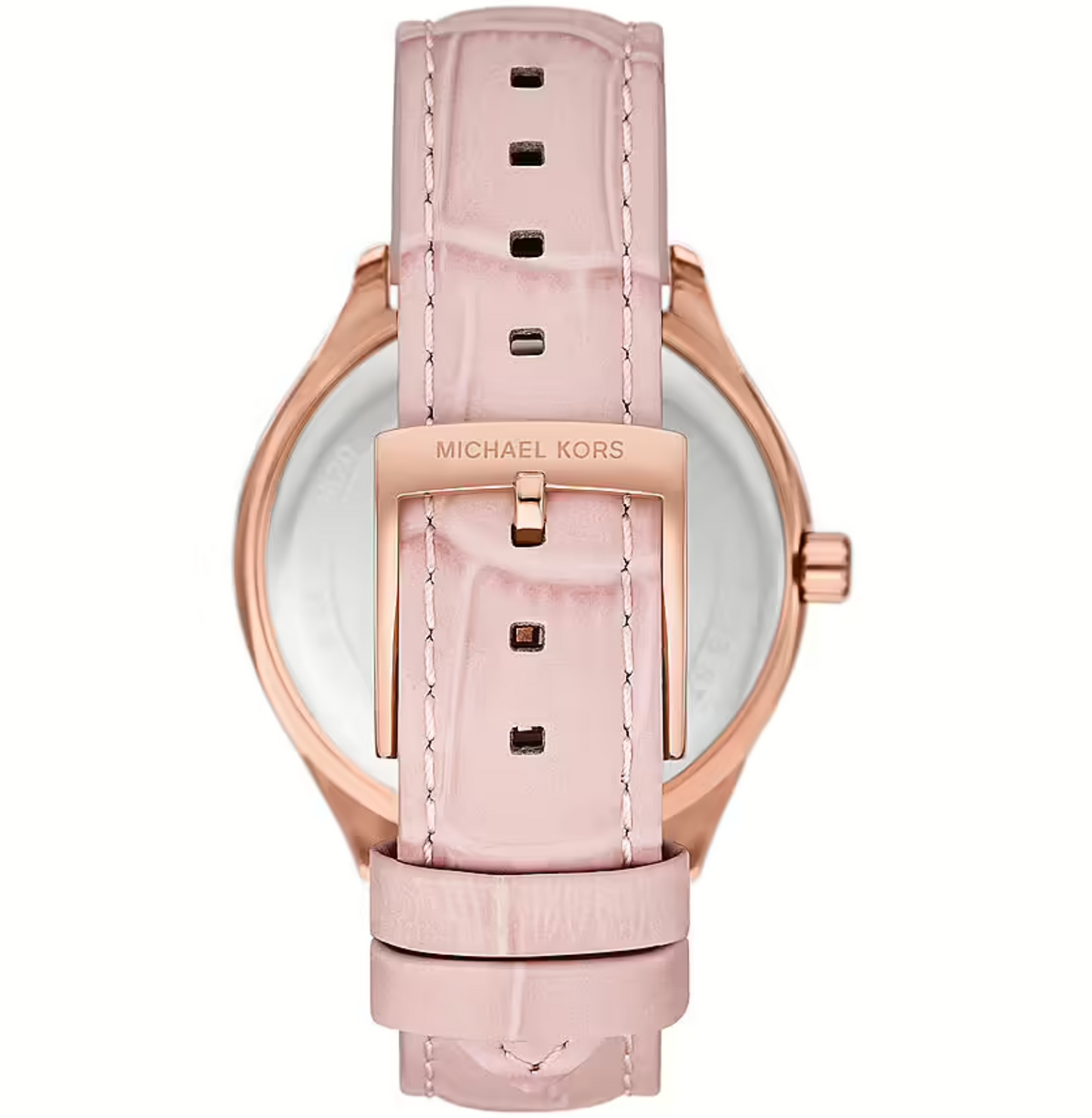 Michael Kors Sage Pavé Rose Gold-Tone and Crocodile Embossed Leather Ladies Watch