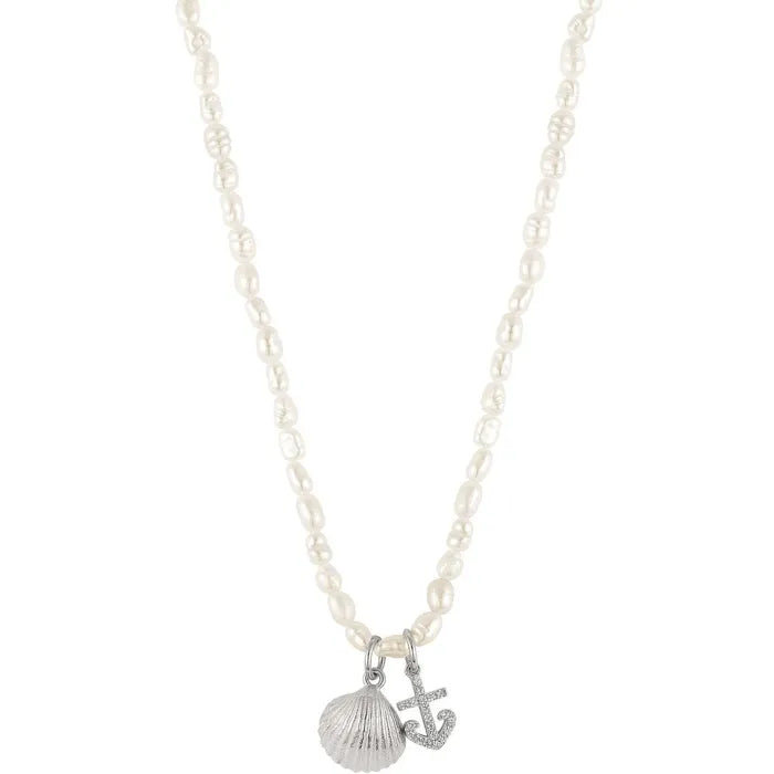 Nomination Shell and Anchor Pearl Necklace