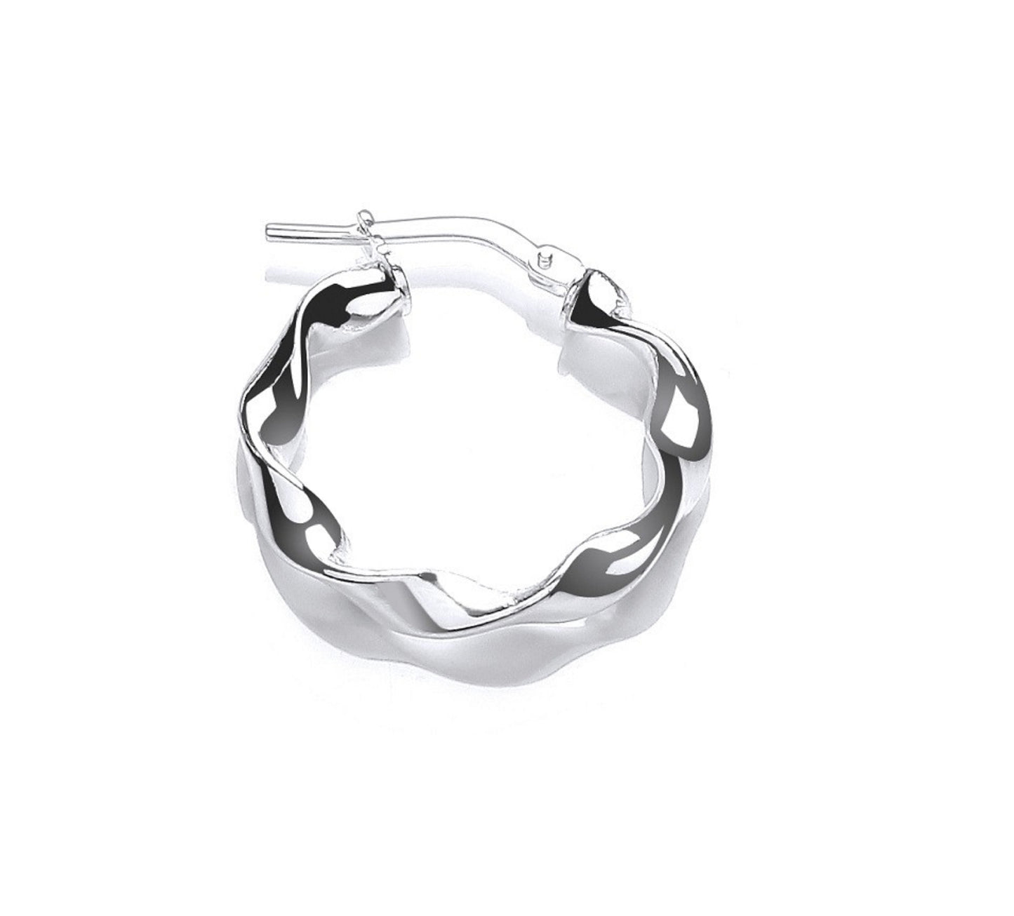 Coe & Co Silver Small Round Twist Hoop Earrings