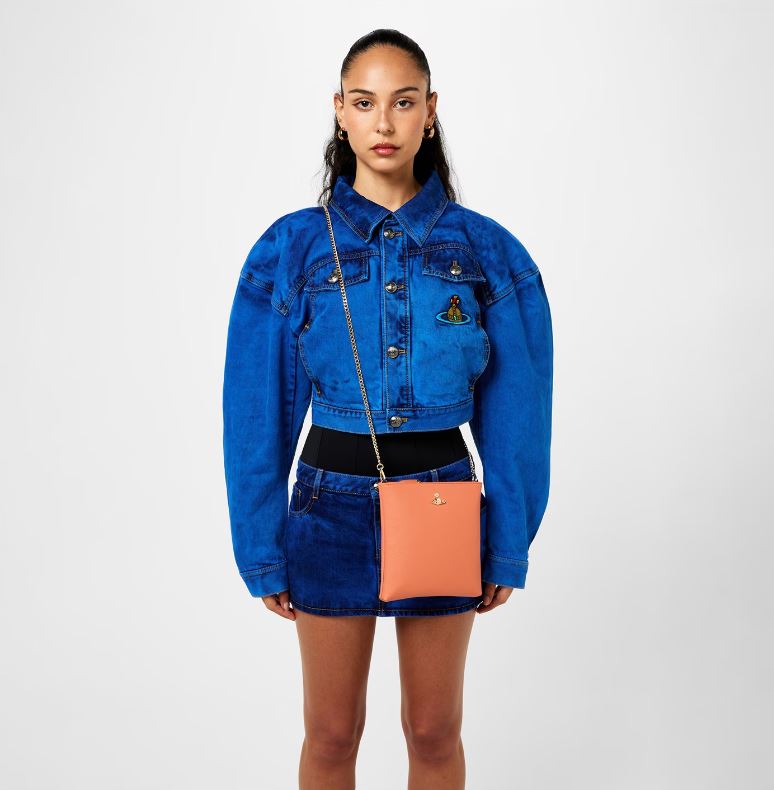 Vivienne Westwood Squire Square Crossbody Bag Orange