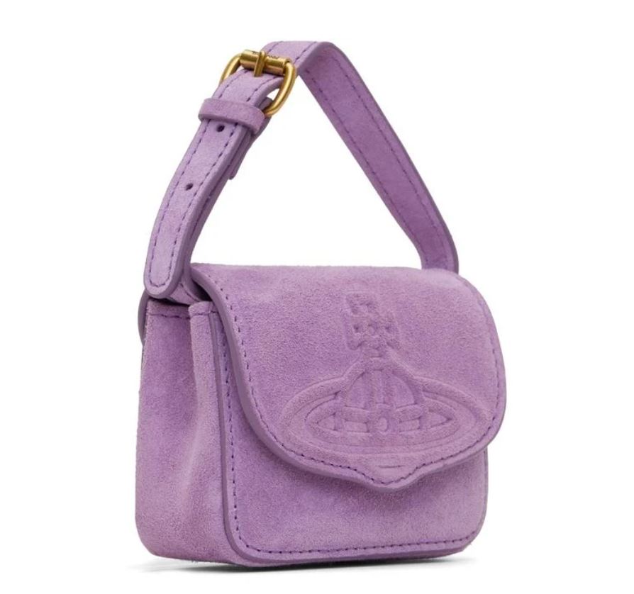 Vivienne Westwood Mini Linda Purple Suede – Coe & Co. Stores