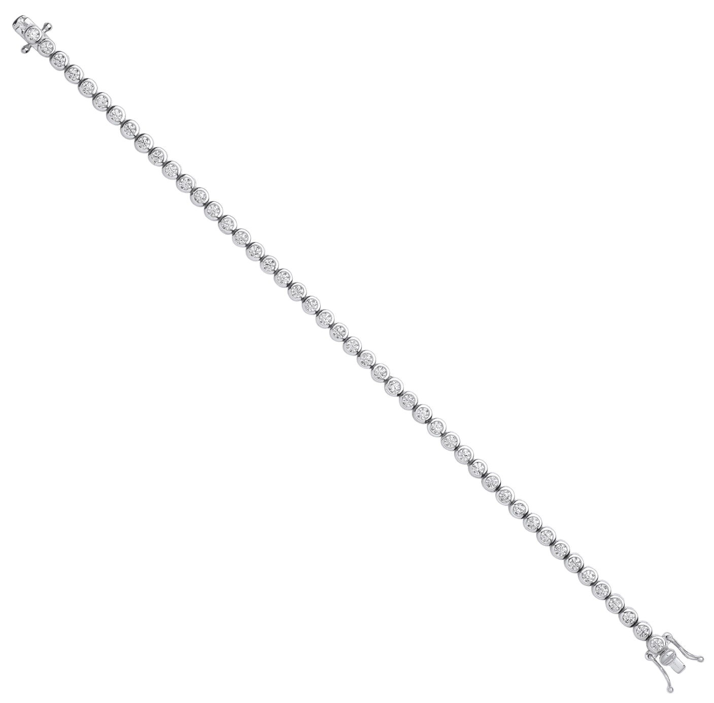 Coe & Co Silver Rubover CZ Tennis Bracelet