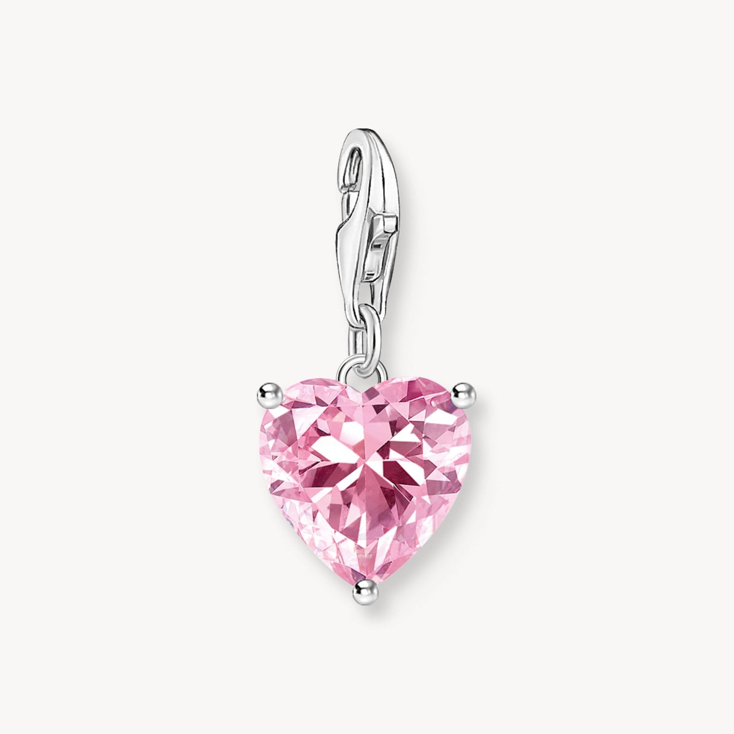 Thomas Sabo Pink Heart Stone Charm