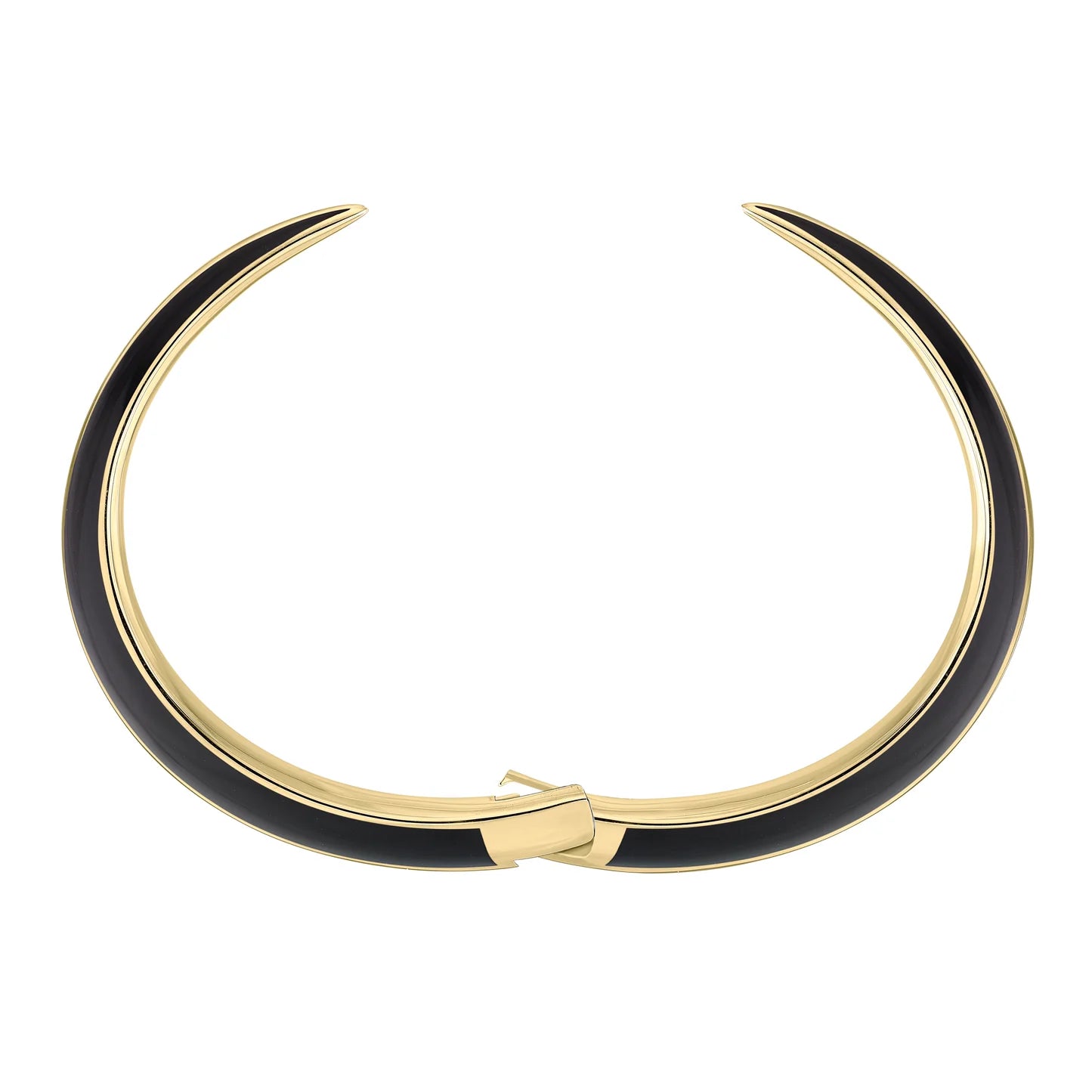 Shaun Leane Sabre Deco Cuff Bangle - Yellow Gold Vermeil & Black Ceramic