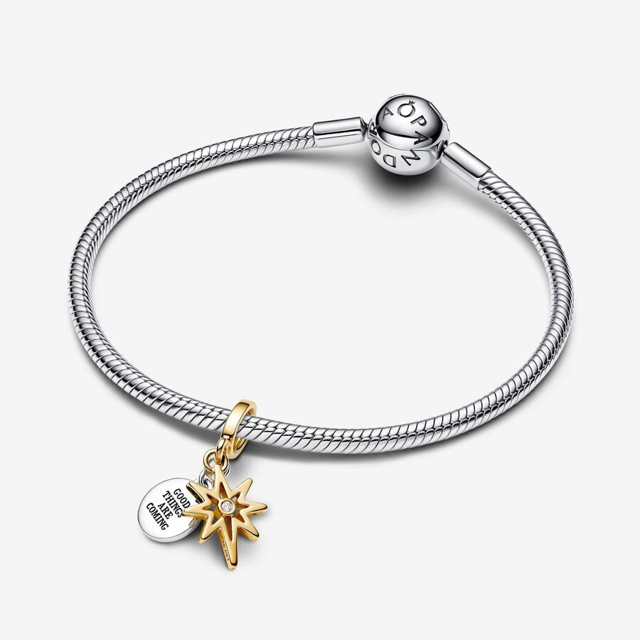 Pandora Engravable North Star Lab-grown Diamond Dangle Charm