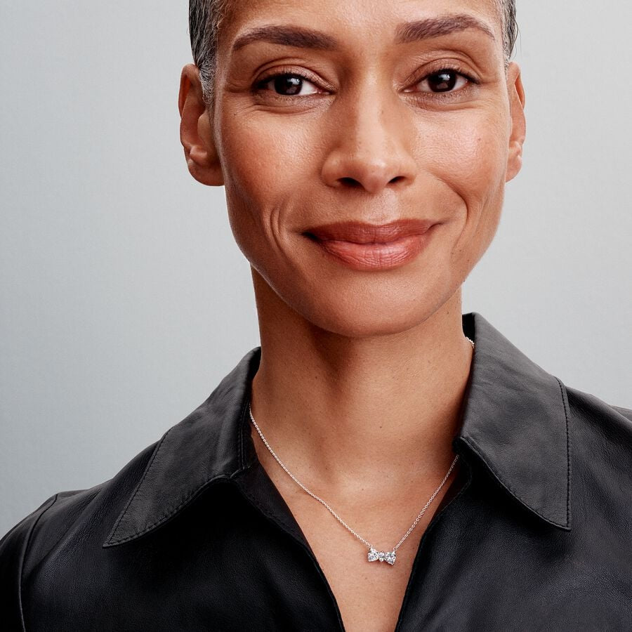 Pandora Sparkling Bow Necklace