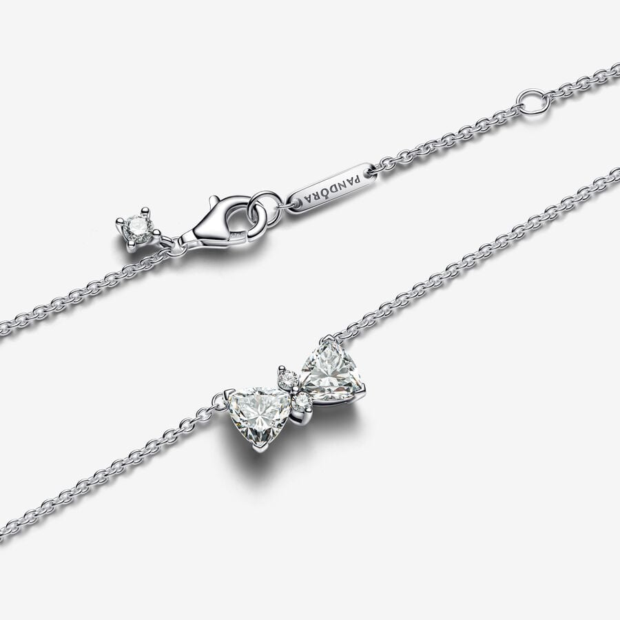 Pandora Sparkling Bow Necklace