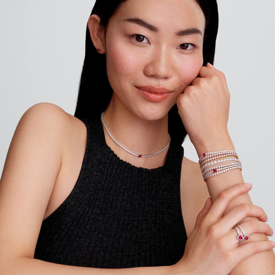 Pandora Halo Heart Collier Necklace