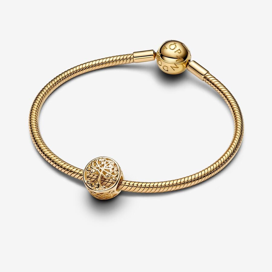 Pandora Openwork Family Roots Charm Gold