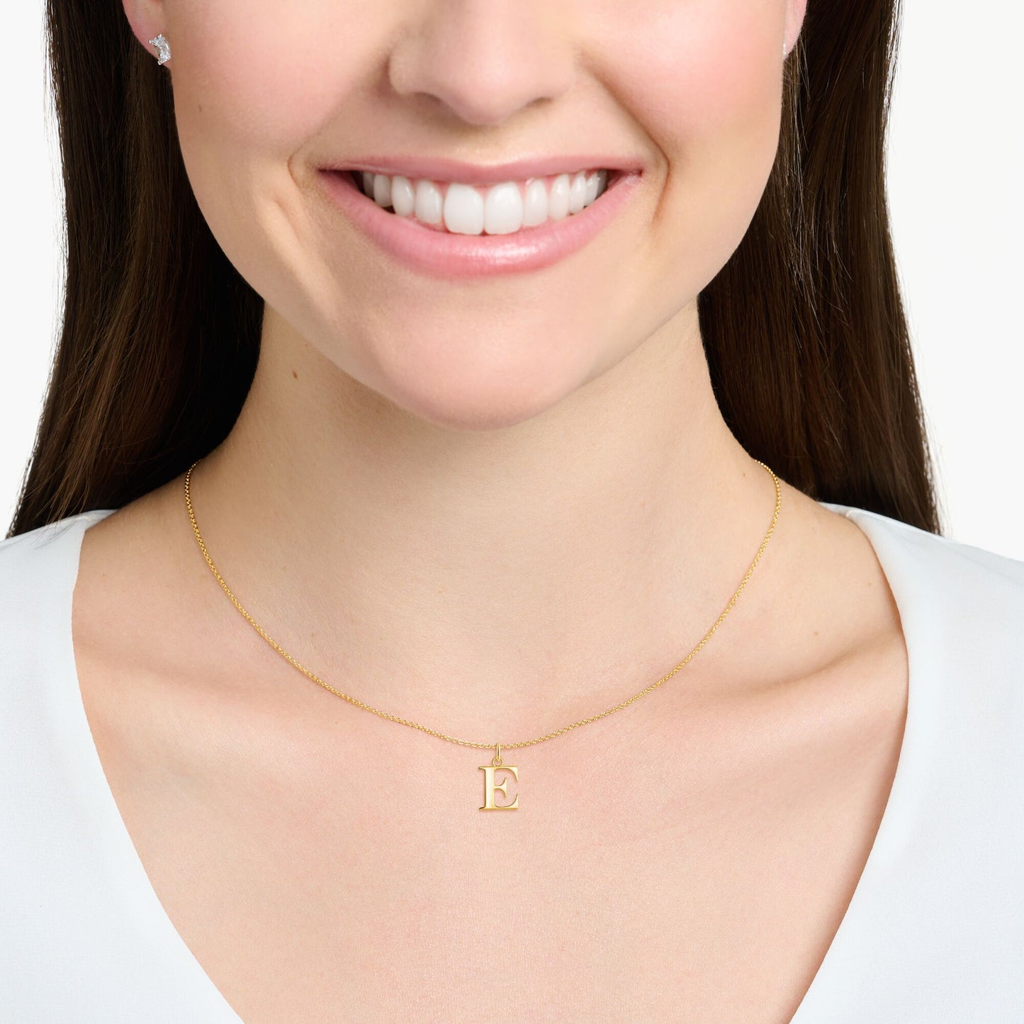 Thomas Sabo Gold Letter E Necklace