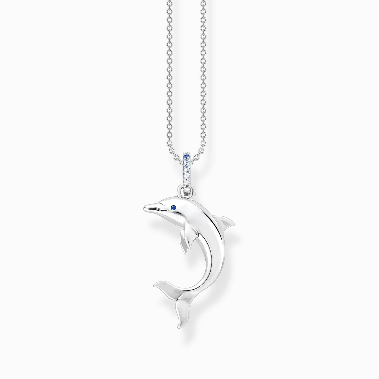 Thomas Sabo Necklace dolphin with blue stones
