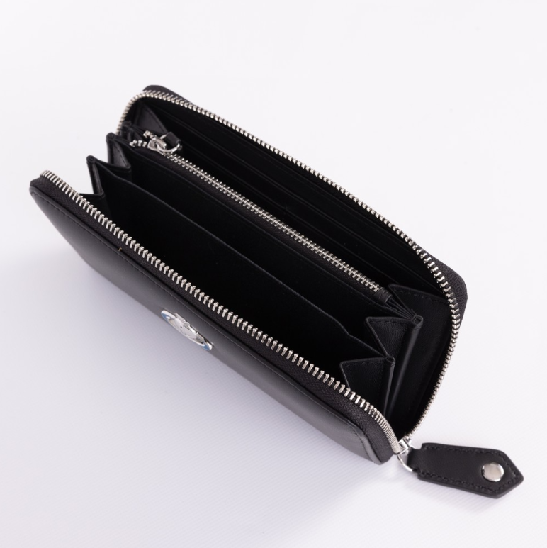 Vivienne Westwood Classic Zip Round Wallet Black Nappa Leather Vivienne Westwood Classic Zip Round Wallet Black Nappa Leather