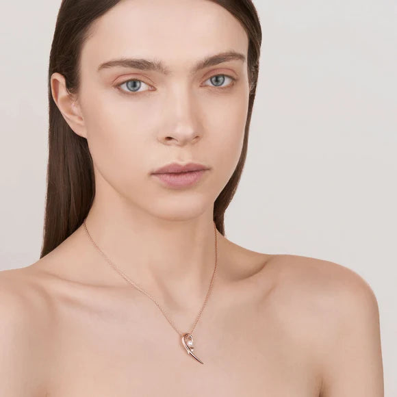 Shaun Leane Hooked Pearl Pendant - Rose Gold Vermeil