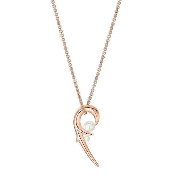 Shaun Leane Hooked Pearl Pendant - Rose Gold Vermeil