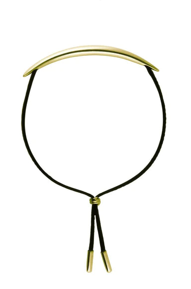 Shaun Leane Quill Leather Bracelet - Yellow Gold Vermeil