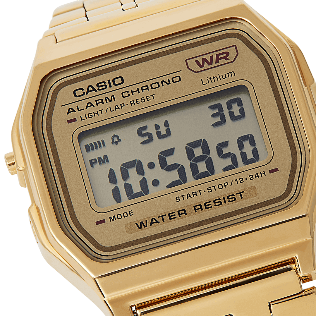 Casio Vintage Gold Stainless Steel Digital Watch A158WETG 9AEF