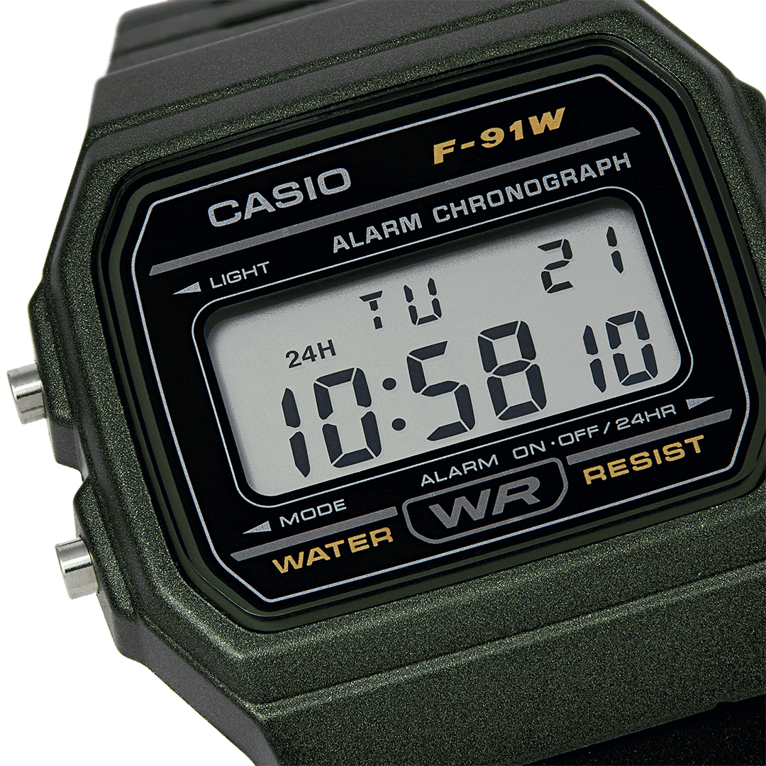 Casio green digital watch sales