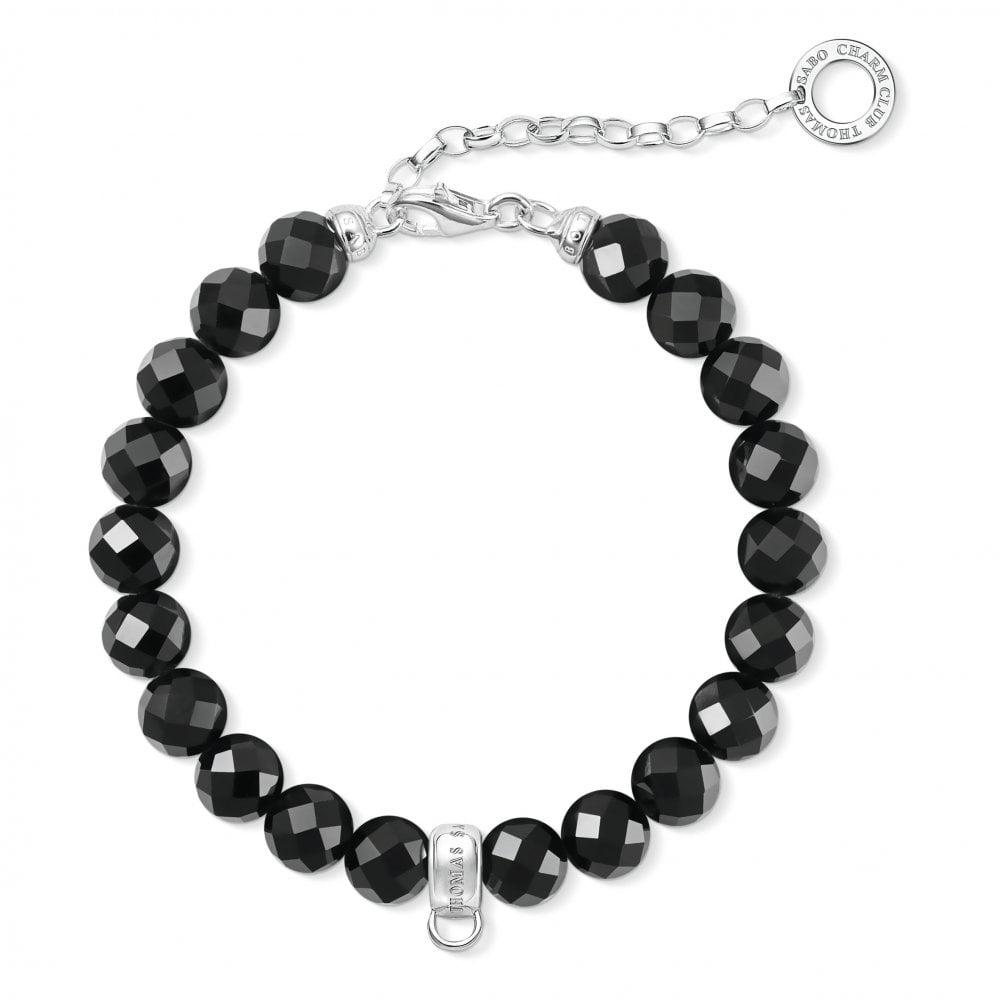 Thomas Sabo Black Sterling Silver Obsidian Bracelet