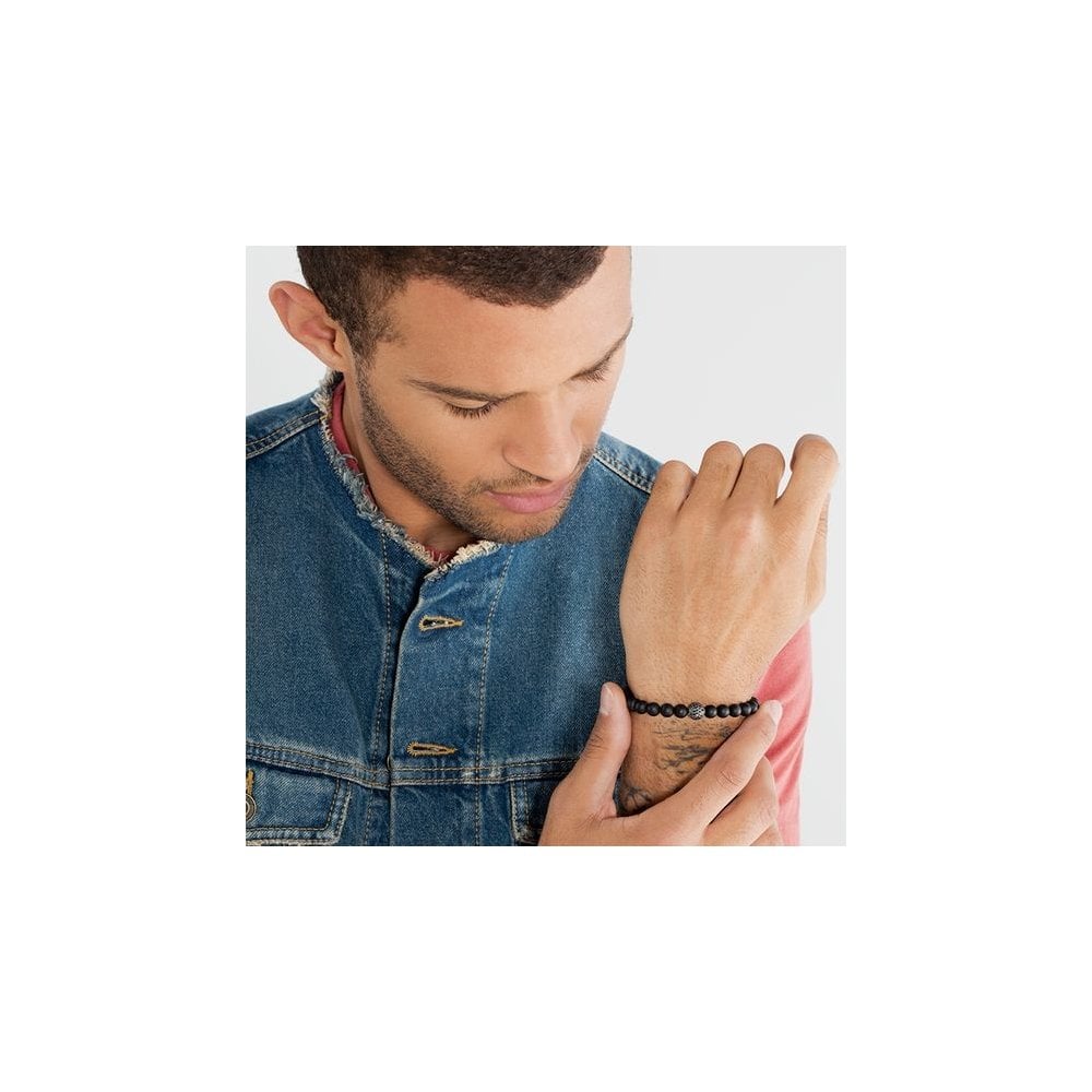 Thomas Sabo Blackened Obsidian Pavé Bracelet